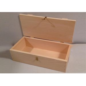 Hinged Lid Pine Wooden Storage Box Custom Logo Simple Style Large Pine Toy Box