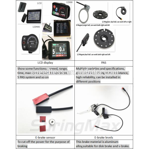 Lightweight City E Bike 36v 250w Cassette Geared Dc Motor Conversion Kit