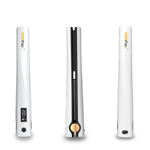 Buy USB Rechargeable 2 In 1 Cordless Curling Iron And Hair Straightener Practical at wholesale prices