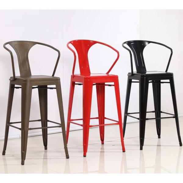 YLX-1106 Aluminium/Steel Loft Style High Leg Dining Barstool Chair for Drinking
