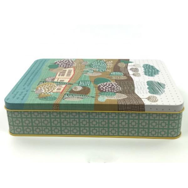 Modern Tinplate Square Metal Can For Candy Cookies Gift