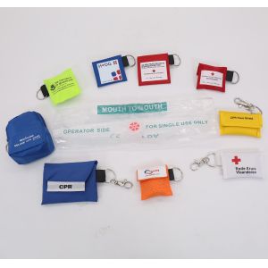 CPR Training Gift Emergency CPR Mask First Aid CPR Keychain Face Shield Pouch