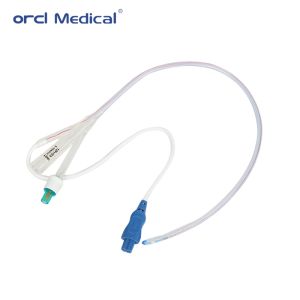 Quality All Silicone Foley Catheter with Temperature Sensor Probe Round Tipped for Temperature Management for sale