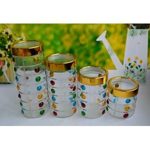 Quality SET OF 4 PCS GLASS CANISTER for sale