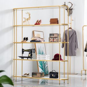 Fashion Metal Display Racks And Stands 4 Layers Strong Load Bearing Not Easy