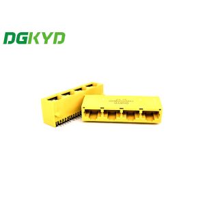 Quality 1X4 8P10C TAB Down RJ45 Network Jack Without LED for sale