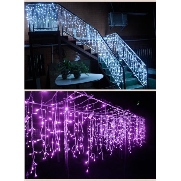 200 Green Wire LED Icicle Lights Warm White USB Powered With Remote Control