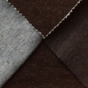 inclined terry winter knit denim fabric