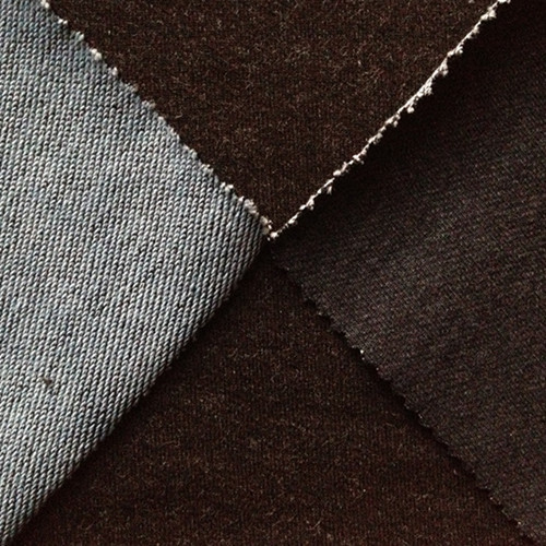Buy inclined terry winter knit denim fabric at wholesale prices
