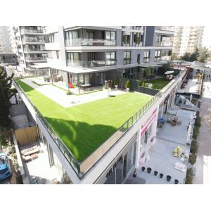 Monofilament PE Garden Artificial Grass 12400 Detex Wear Resistance