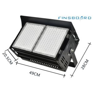 Dimmable LED Stadium Lighting 6500w 45° Lens Angle