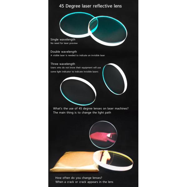 Circular 650nm HR 355nm HT 40*3mm 45 Degree Reflective Lens