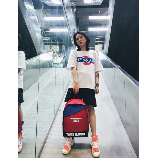 2018 summer fashion new trend outdoor backpack fashion letter printing contrasting casual backpack