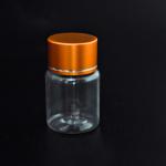 round shape pet health food plastic bottle&gloden cap factory drug bottle
