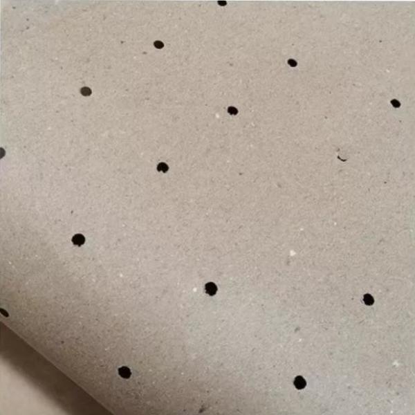 Triangular Perforated Kraft Paper Cover 120gsm Brown Packaging Roll