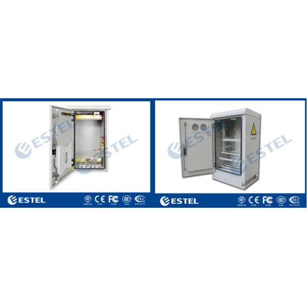 Temperature Control Steel Outdoor Telecom Cabinet 19 Inch For Base Station