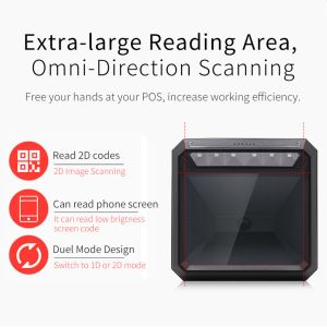 USB Interface Flatbed Omnidirectional Barcode Scanner SC-R88-2 with 1D and 2D