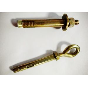 Elevator Yellow Zinc Plated Expansion Anchor Bolt , Carbon Steel Wedge Anchor