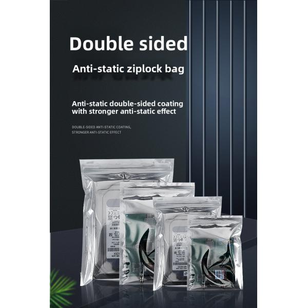 Electronics Protection Custom Anti Static Shielding Plastic Bags For Motherboard Hard Drive Self-Sealing Safety Packaging