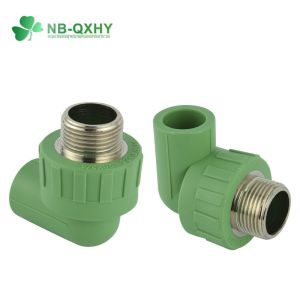 Quality PP-R Hot Water Male Thread Elbow with Brass 90deg Angle for sale