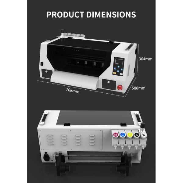 KECAI Customized A3 33cm Dual Head XP600 Transfer DTF Printer With RINN Software and Suction Platform for Fabric Printing