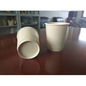 No Odor PLA Disposable Paper Cup , Bamboo Paddle Double Wall Paper Cup