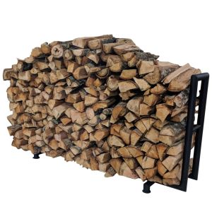 6 Foot Rectangular Log Storage Rack , Fireplace Log Rack Powder Coated Finish