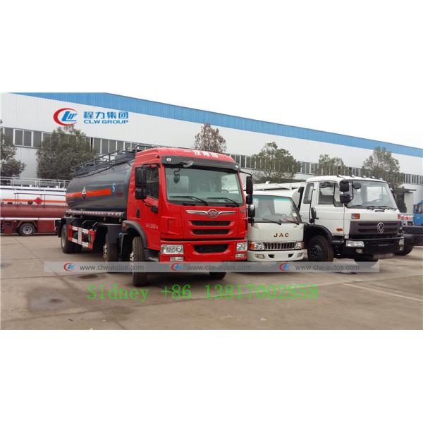 FAW 6X2 Chemical tanker delivery Truck For Hydrochloric Acid
