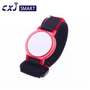 Contactless Fabric RFID NFC Bracelet Silicone Woven 1k Chips