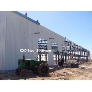 Custom Color Steel Structure Workshops With Sliding / Rolling / Sectional Doors