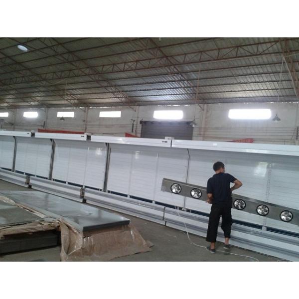 Night Curtain Multideck Open Chiller Supermarket Showcase For Drink And Yogurt