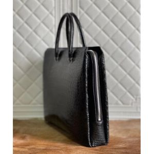 Authentic Crocodile Belly Skin Businessmen Passcode Briefcase Genuine Alligator