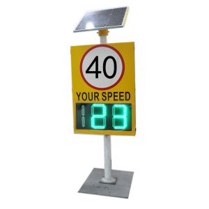 24GHz Portable Solar Radar Sensor LED Speed Limit Sign for 12V D/C Viewing Angle