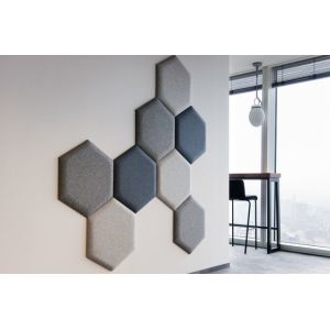 Theater Hexagon Polyester Fiber Acoustic Panel Soundproof Nontoxic