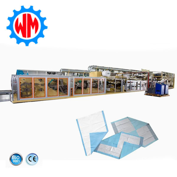 Buy Automatic Underpad Making Machinery Fluff Pulp SAP Underpad Manufacturing Machinery at wholesale prices