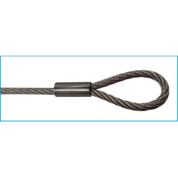 6mm 7x19 Stainless Steel Wire Rope Slings Eye & Eye For Aircraft Cable Display System