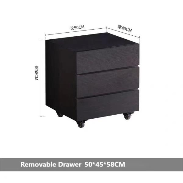 ODM Drescher Desk With Removable Drawers Smoked Wood Star Hotel Room Furniture