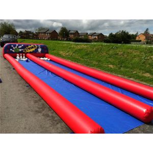 Outdoor Inflatable Human Bowling Game Inflatable Bowling Alley With Zorb Ball