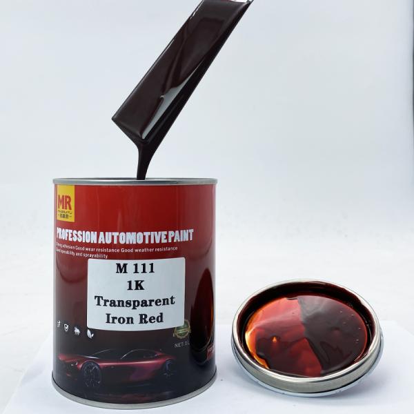 China Automotive Paints 1K Transparent Iron Red Liquid Paint 4