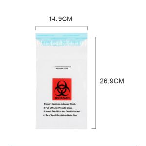 95kap LDPE Thick 0.04mm Autoclave Plastic Bags Biohazard Ziplock