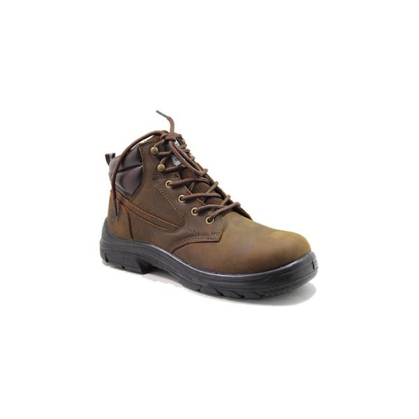 Buy brown nubuck leather safety boots with Plastic toe and Kevlar at wholesale prices