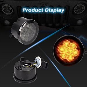 Amber Front LED Turn Signal Light Assembly for 2007~2016 Jeep Wrangler JK Turn