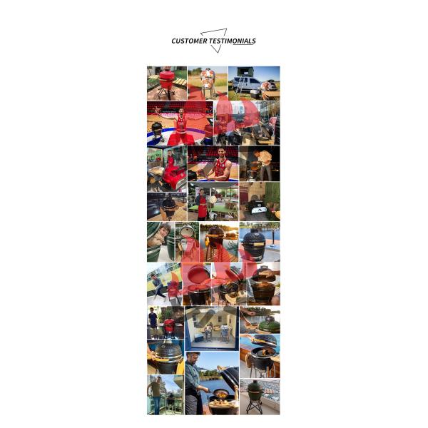 BBQ Outdoor Charcoal Smoker Easy Camping Fishing Mini Auplex Kamado 12inch Portable Ceramic Grill