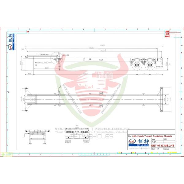 45FT Light Design Container Chassis for Tunnel Container Transit in America Market