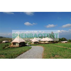 Modern Travel Longing Luxury Camping Tent 30 Square Meter Hotels White grey