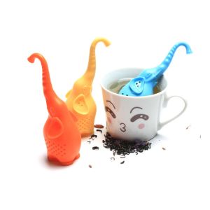 Reusable Elephant Shape Loose Leaf Silicone Tea Infuser 4x4x12cm