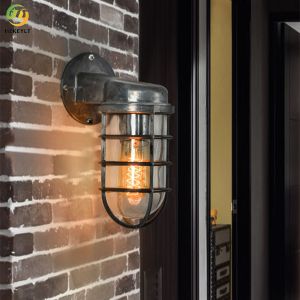 265V Outdoor Modern Sconce Wall Light Aluminium Glass Shade