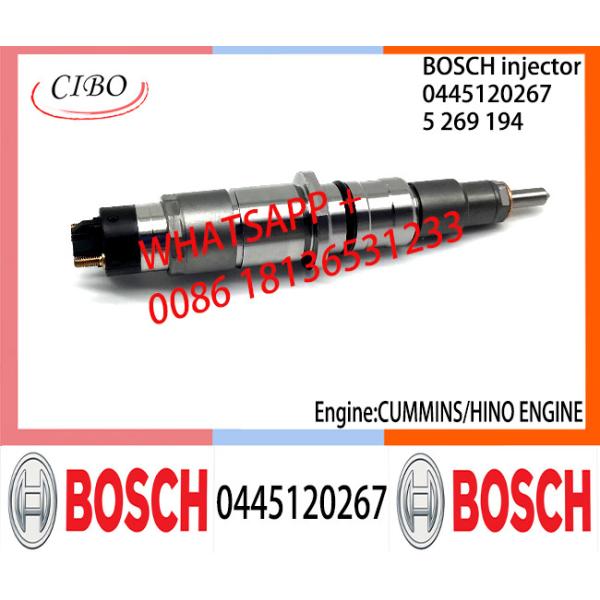 Buy BOSCH 0445120267 Neutral Diesel Fuel Injector Assembly 0445120267 5269194 For CUMMINS/HINO Engine at wholesale prices