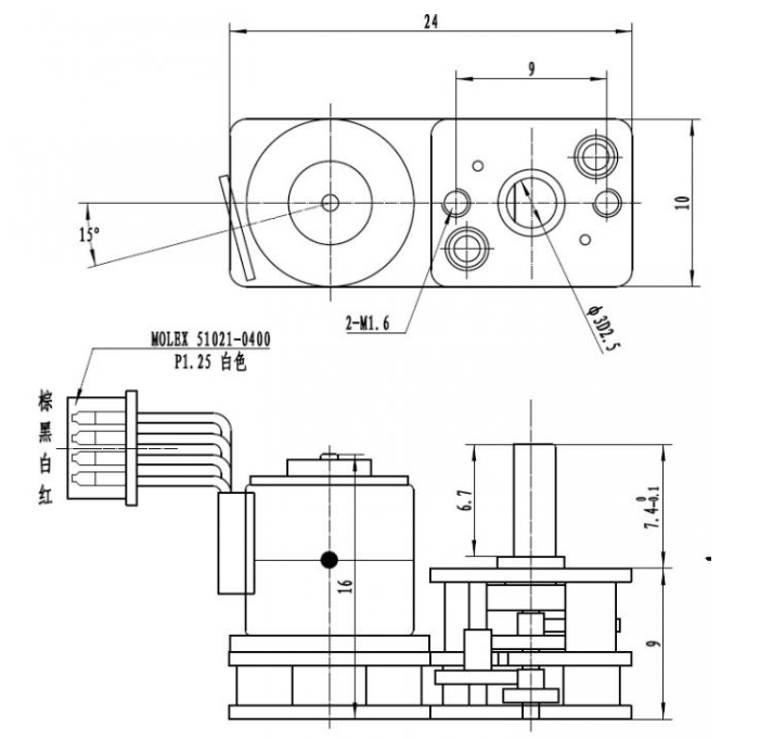 5V Worm Gear Stepper Motor 10mm Horizontal Right Angle Stepper Motor 2 Phase