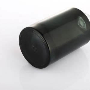 Custom Cosmetic Serum Bottle Black Gold Frosted Flat Shoulder Dropper Bottle